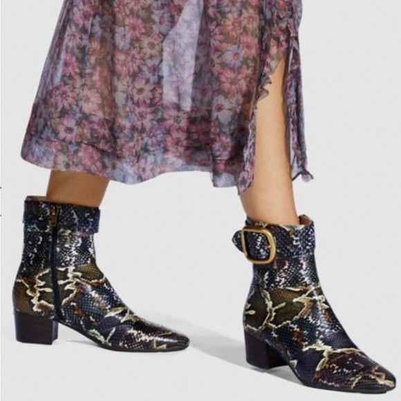 Coach Cassandra Hand painted booties size 7.5 - Picture 4 of 14